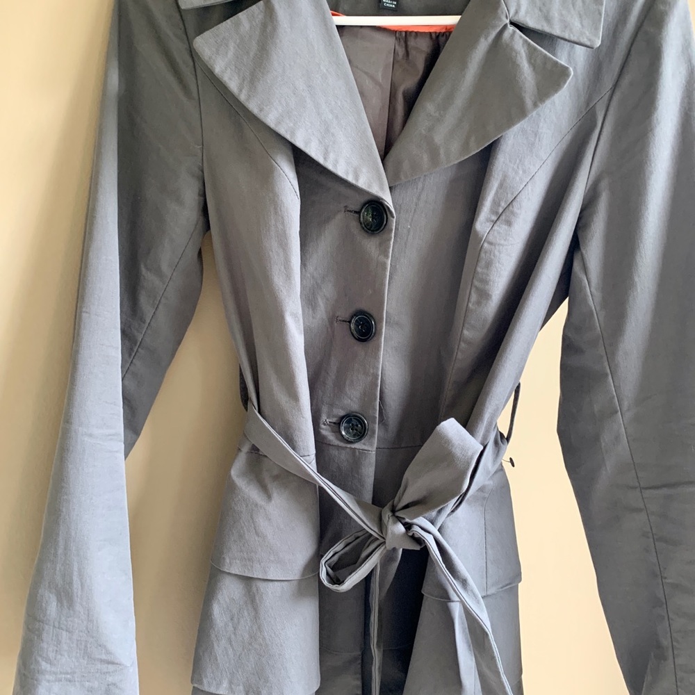 Cynthia Rowley Gray Ruffle Jacket - Picture 4 of 6
